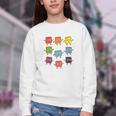 Color Our World Book Lover Reading Bookworm Reader Youth Crewneck Sweatshirt