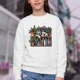 Cosy Sloth In Bookshelf With Plants Youth Crewneck Sweatshirt