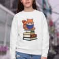 Cute Kawaii Kids Reading Books Glasses Red Panda Lover Youth Crewneck Sweatshirt Cute Kawaii Kids Reading Books Glasses Red Panda Lover Youth Crewneck Sweatshirt
