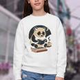 Cute Panda Reading Book Under Moon Bookworm Coffee Lover Youth Crewneck Sweatshirt Cute Panda Reading Book Under Moon Bookworm Coffee Lover Youth Crewneck Sweatshirt