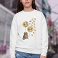 Cute Reading Cat With Kitten Dandelion Flowers Book Lover Youth Crewneck Sweatshirt Cute Reading Cat With Kitten Dandelion Flowers Book Lover Youth Crewneck Sweatshirt