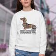 Dachshund Dog Dachshund Decor Books Nerds Dachshund Youth Crewneck Sweatshirt