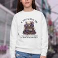 Dark Romance Merch I Put Down My Book Lover Spicy Skeleton Youth Crewneck Sweatshirt