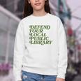 Defend Your Local Public Library For Book Lovers Youth Crewneck Sweatshirt