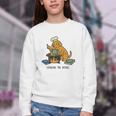 Dog Cooking The Books Youth Crewneck Sweatshirt
