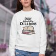 Easily Distracted By Cats And Books Cute Book Lover Youth Crewneck Sweatshirt Easily Distracted By Cats And Books Cute Book Lover Youth Crewneck Sweatshirt