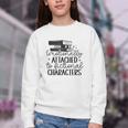 Emotionally Attached To Fictional Characters Banned Books Youth Crewneck Sweatshirt