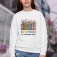 Everyone Is Welcome Here Floral Book LGBT Pride Equality Youth Crewneck Sweatshirt Everyone Is Welcome Here Floral Book LGBT Pride Equality Youth Crewneck Sweatshirt
