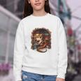 Fantasy Dragon Reading Book Lover Youth Crewneck Sweatshirt Fantasy Dragon Reading Book Lover Youth Crewneck Sweatshirt