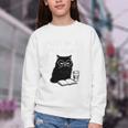 First Of All I’m A Delight Cute Cat Books Coffee Humor Youth Crewneck Sweatshirt First Of All I’m A Delight Cute Cat Books Coffee Humor Youth Crewneck Sweatshirt