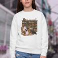 Ghost Reading Book Cat Lover Halloween Reading Enthusiast Youth Crewneck Sweatshirt Ghost Reading Book Cat Lover Halloween Reading Enthusiast Youth Crewneck Sweatshirt