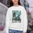 Godzilla Ocean Scene Comic Book Illustration Movie Monster Youth Crewneck Sweatshirt Godzilla Ocean Scene Comic Book Illustration Movie Monster Youth Crewneck Sweatshirt