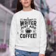 Instant Writer Just Add Coffee Author Book Writing Books Youth Crewneck Sweatshirt