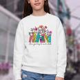 It's A Good Day To Read A Book Floral Book Lovers Librarian Youth Crewneck Sweatshirt
