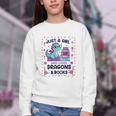 Just A Girl Who Loves Dragons And Books Lover Reading Book Youth Crewneck Sweatshirt Just A Girl Who Loves Dragons And Books Lover Reading Book Youth Crewneck Sweatshirt