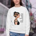 Just a Girl Who Has Tattoos And Love Books Tattooed Inked Youth Crewneck Sweatshirt