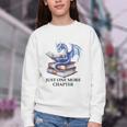 Just One More Chapter Book Dragon Reading Book Lover Bookish Youth Crewneck Sweatshirt Just One More Chapter Book Dragon Reading Book Lover Bookish Youth Crewneck Sweatshirt