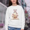 Just One More Chapter Book Lovers Floral Youth Crewneck Sweatshirt