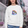 Just One More Chapter Bookish Book Unicorn Reading Book Youth Crewneck Sweatshirt