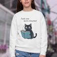 Just One More Chapter Bookworm Cat Book Lover Youth Crewneck Sweatshirt