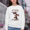 Just Pour Me My Coffee Hand Me My Book And Slowly Back Away Premium Youth Crewneck Sweatshirt