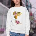 And Into The Library She Goes Book Lover Reading Bookworm Youth Crewneck Sweatshirt