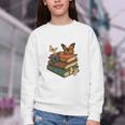 Life Is Better With Butterflies And Books Cute Butterfly Youth Crewneck Sweatshirt