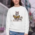 Life Is Better With Cats Coffee Books Cat Reading Book Youth Crewneck Sweatshirt Life Is Better With Cats Coffee Books Cat Reading Book Youth Crewneck Sweatshirt