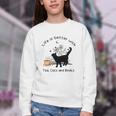 Life Is Better With Tea Cats And Books Cat Sayings Youth Crewneck Sweatshirt Life Is Better With Tea Cats And Books Cat Sayings Youth Crewneck Sweatshirt