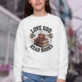 Love God Drink Coffee Read Books – Vintage Spiritual Reading Youth Crewneck Sweatshirt