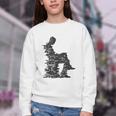 Men Pixel Art Geometric Book Human Drawing Graphic Men Youth Crewneck Sweatshirt