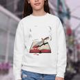 Murder Mystery And a Cup Of Tea Book Humor Youth Crewneck Sweatshirt