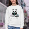 Panda Reading Chapter Books Youth Crewneck Sweatshirt Panda Reading Chapter Books Youth Crewneck Sweatshirt