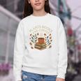Plants Books And Coffee Nature Leaves Reading Book Lover Premium Tri-Blend Youth Crewneck Sweatshirt