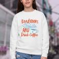 Read Book And Drink Coffee Book Club Reading Youth Crewneck Sweatshirt