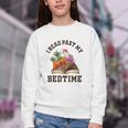 I Read Past My Bedtime Reading Dinosaur Book Lover Youth Crewneck Sweatshirt