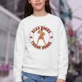 Reading Book Lover Boxer Boxing Lover Read Books Throw Hooks Youth Crewneck Sweatshirt
