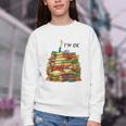 Reading Books Librarian Reader Nerd I'm Ok Teacher School Youth Crewneck Sweatshirt Reading Books Librarian Reader Nerd I'm Ok Teacher School Youth Crewneck Sweatshirt