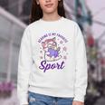 Reading Is My Favorite Sport Saying Quote Book Lovers Youth Crewneck Sweatshirt