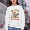 Reading Squad Book Lover Bookish Floral Readers Make Leaders Youth Crewneck Sweatshirt Reading Squad Book Lover Bookish Floral Readers Make Leaders Youth Crewneck Sweatshirt