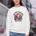 Retro I Just Want To Read Books And Pet Cats Cat Youth Crewneck Sweatshirt Retro I Just Want To Read Books And Pet Cats Cat Youth Crewneck Sweatshirt