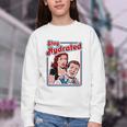 Retro Vampire Book Cover Style Stay Hydrated Halloween Youth Crewneck Sweatshirt