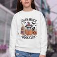 Salem WItch Book Club Halloween Raccoon Witch Reading Book Youth Crewneck Sweatshirt Salem WItch Book Club Halloween Raccoon Witch Reading Book Youth Crewneck Sweatshirt