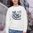 Schnauzer Hammock Reading Book Schnauzer Glasses Youth Crewneck Sweatshirt