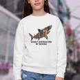 Shark Costume Teens Books Nerds Shark Stuffed Animal Sharks Youth Crewneck Sweatshirt