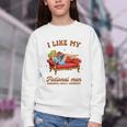 Smutty Book Lover I Like My Fictional Men Spicy Book Youth Crewneck Sweatshirt