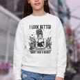 Smutty Spicy Book Smut Reader I Look Better Bent Over A Book Youth Crewneck Sweatshirt