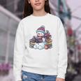 Snowman Reading Book Lovers Christmas Bookworm Librarian Youth Crewneck Sweatshirt Snowman Reading Book Lovers Christmas Bookworm Librarian Youth Crewneck Sweatshirt