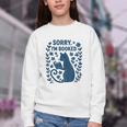 Sorry I'm Booked Cat Reading Book Boho Flowers Vintage Youth Crewneck Sweatshirt Sorry I'm Booked Cat Reading Book Boho Flowers Vintage Youth Crewneck Sweatshirt