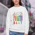 Subtle Floral Foxglove Daisy Tulip Book Lover Youth Crewneck Sweatshirt